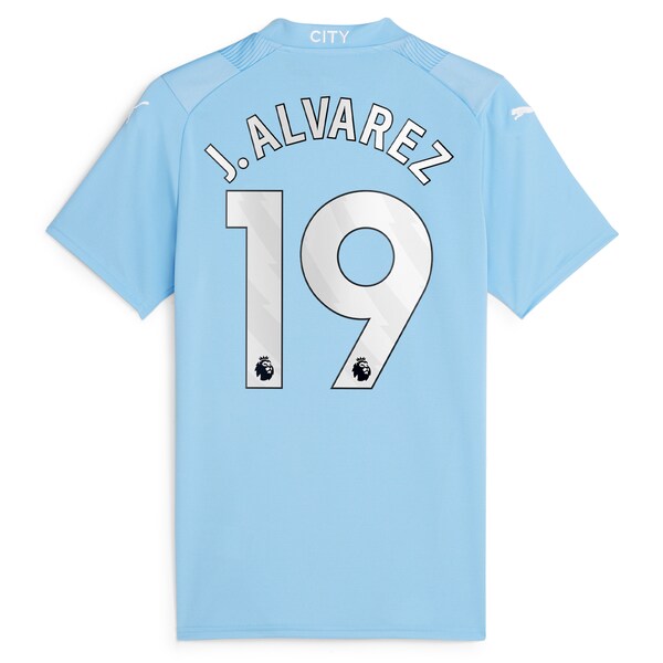 Julián Álvarez Manchester City Puma Women's 2023/24 Home Replica Player Jersey - Sky Blue
