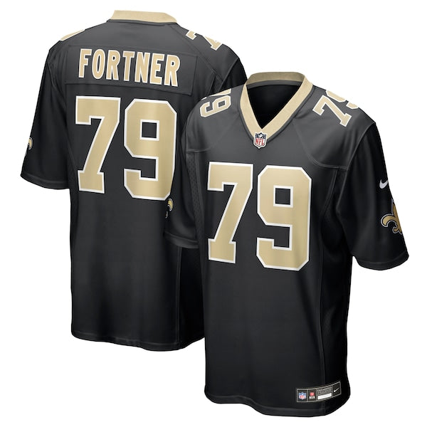 Luke Fortner New Orleans Saints Nike Team Game Jersey -  Black