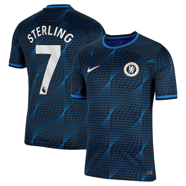 Raheem Sterling Chelsea Nike 2023/24 Away Stadium Replica Player Jersey - Navy/Blue/Mint