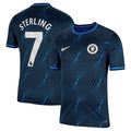Raheem Sterling Chelsea Nike 2023/24 Away Stadium Replica Player Jersey - Navy/Blue/Mint