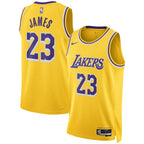 LeBron James Los Angeles Lakers Nike Unisex Swingman Jersey - Icon Edition - Gold/White