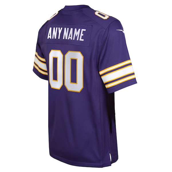 Minnesota Vikings Nike Youth Classic Custom Game Jersey - Purple