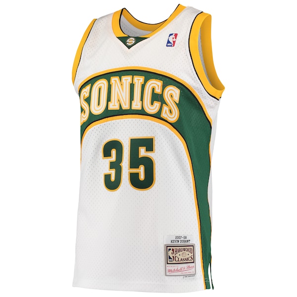 Kevin Durant Seattle SuperSonics  Hardwood Classics Swingman Jersey - White