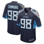 Jeffery Simmons Tennessee Titans Nike Youth Team Game Jersey - Navy