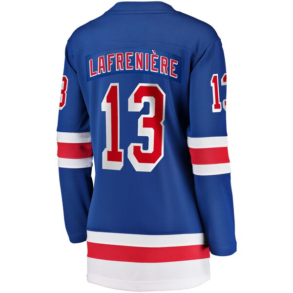 Alexis Lafrenière New York Rangers  Women's Breakaway Player Jersey - Blue