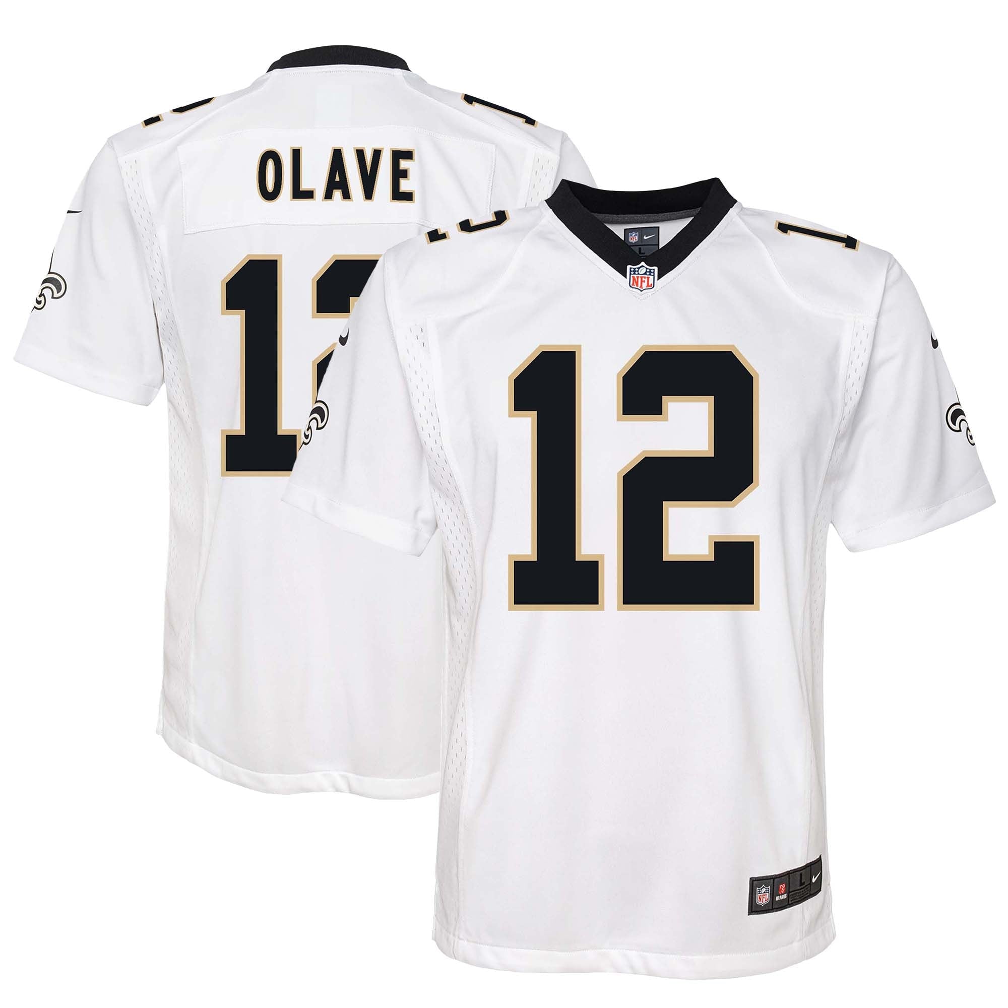 Chris Olave New Orleans Saints Nike Youth Gameday Golds Alternate Game Player Jersey - Gold/White