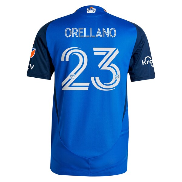 Luca Orellano FC Cincinnati adidas 2025 Orange and Blue Legacy Kit Authentic Player Jersey - Blue
