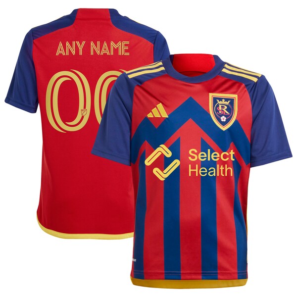 Real Salt Lake adidas Youth 2024 Peak Utah Replica Custom Jersey – Red