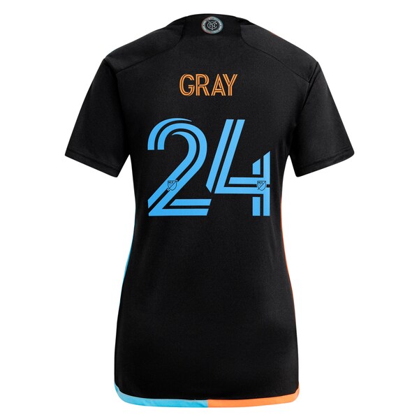 Tayvon Gray New York City FC adidas Women's 2024 24/7 Kit Replica Player Jersey - Black