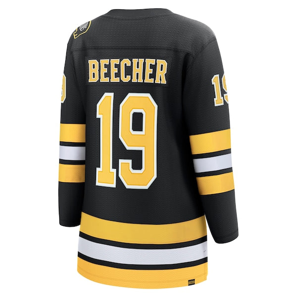 John Beecher Boston Bruins  Women's Home Breakaway Player Jersey - Black