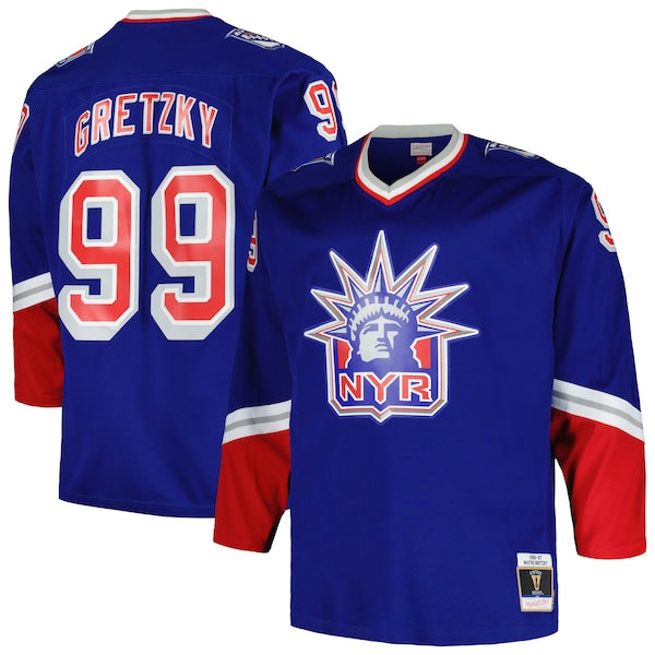 Wayne Gretzky New York Rangers Big & Tall Blue Line Player Jersey - Blue