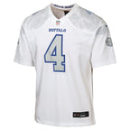 James Cook III Buffalo Bills Nike Youth 2025 Rivalries Collection Game Jersey - White