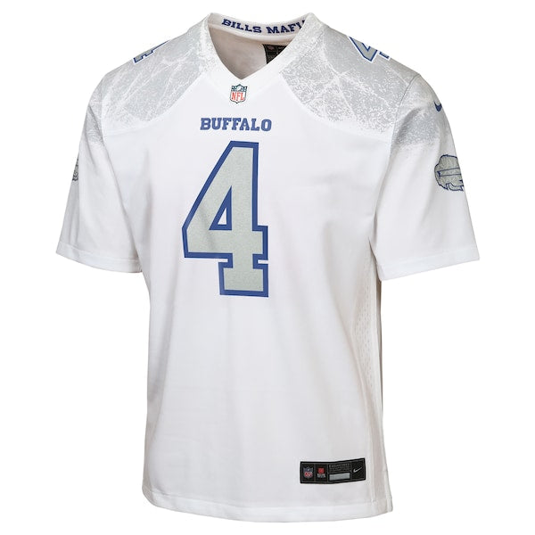 James Cook III Buffalo Bills Nike Youth 2025 Rivalries Collection Game Jersey - White