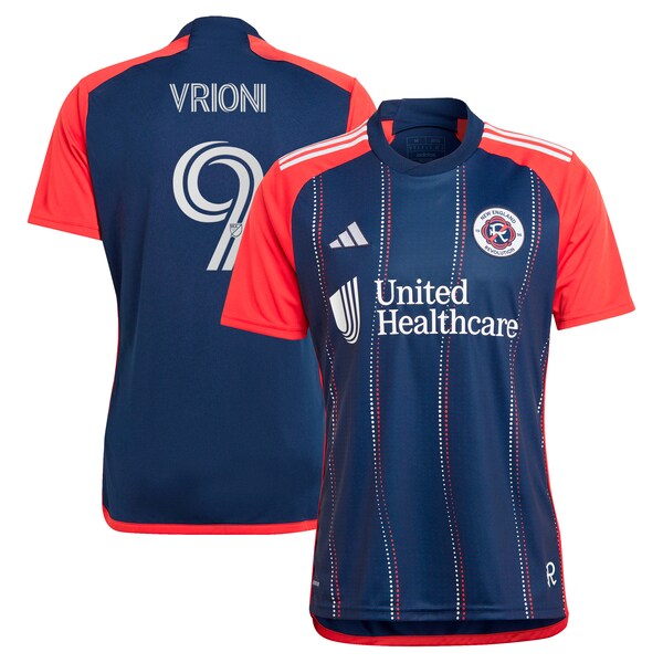 Giacomo Vrioni New England Revolution adidas 2024 Boston Tea Party Replica Player Jersey – Navy