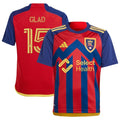 Justen Glad Real Salt Lake adidas Youth 2024 Peak Utah Replica Player Jersey – Red