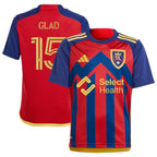 Justen Glad Real Salt Lake adidas Youth 2024 Peak Utah Replica Player Jersey – Red