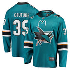 Logan Couture San Jose Sharks  2021/22 Home Premier Breakaway Player Jersey - Teal/Black
