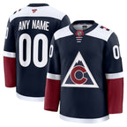 Colorado Avalanche  Alternate Premium Custom Jersey - Navy/Burgundy/White