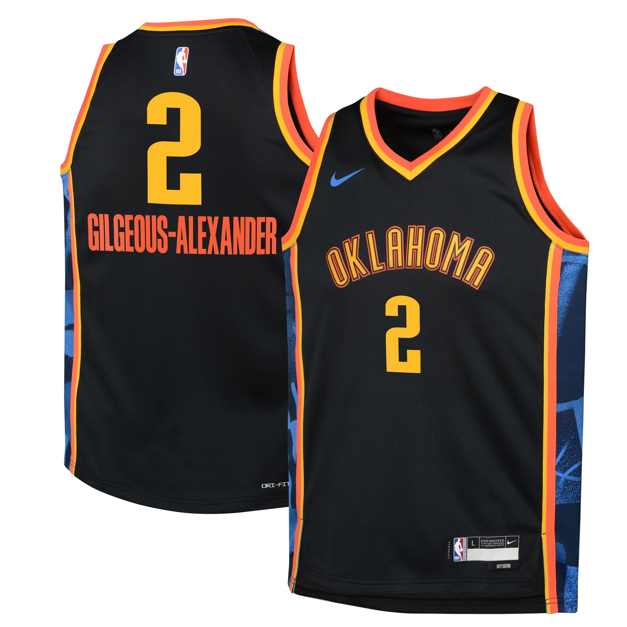 Shai Gilgeous-Alexander Oklahoma City Thunder Nike Unisex Swingman Jersey - City Edition - Black