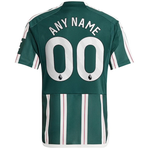 Manchester United adidas Youth 2023/24 Away Replica Custom Jersey - Green