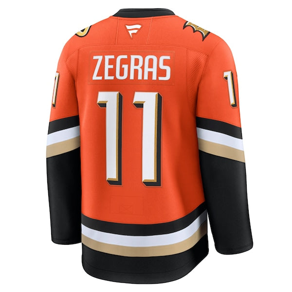 Trevor Zegras Anaheim Ducks  Home Premium Jersey - Orange