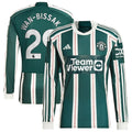 Aaron Wan-Bissaka Manchester United adidas 2023/24 Away Long Sleeve Replica Player Jersey - Green/Red