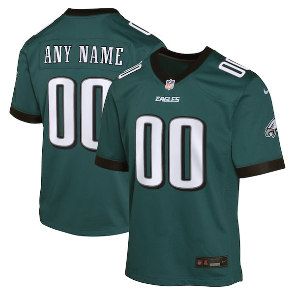 Philadelphia Eagles Nike Youth Custom Game Jersey - Midnight Green