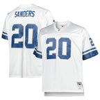 Barry Sanders Detroit Lions Big & Tall 1996 Retired Player Replica Jersey - White/Blue