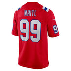 Keion White New England Patriots Nike Alternate Team Game Jersey - Red/Navy/White