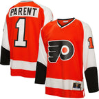 Bernie Parent Philadelphia Flyers  1974/75 Blue Line Player Jersey - Orange