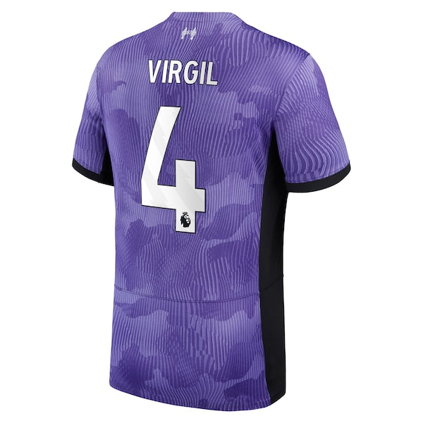 Virgil van Dijk Liverpool Nike Youth 2023/24 Third Stadium Replica Player Jersey - Purple