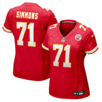 Josh Simmons Kansas City Chiefs Nike Women's Team Game Jersey -  Red