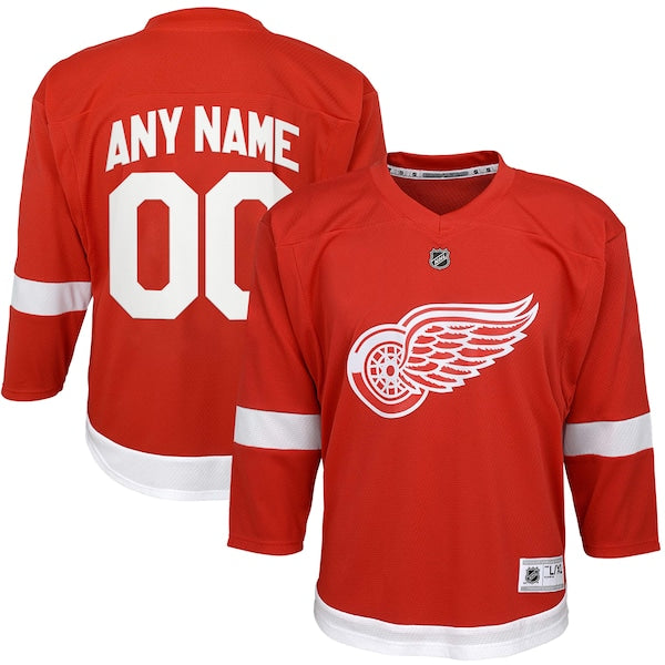Detroit Red Wings Youth Home Replica Custom Jersey - Red