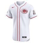 Cincinnati Reds Nike Home Elite Patch Jersey - White