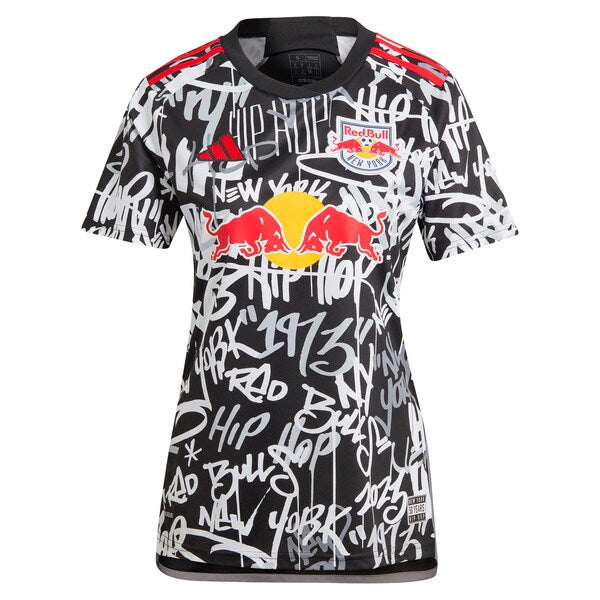 Luquinhas New York Red Bulls adidas Women's 2024 Freestyle Replica Player Jersey - Black
