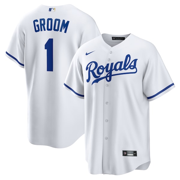 Kansas City Royals Nike #1 Groom Home Replica Jersey - White