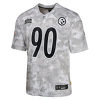 T.J. Watt Pittsburgh Steelers Nike Youth 2024 Salute to Service Game Jersey - Arctic Camo