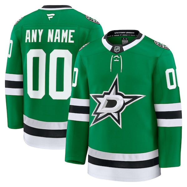 Dallas Stars  Home Premium Custom Jersey - Kelly Green/Black