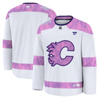 Calgary Flames  2024 Hockey Fights Cancer Practice Jersey - White
