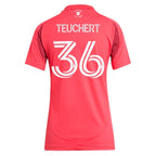 Cedric Teuchert St. Louis City SC adidas Women's 2025 Forever CITY Red Replica Player Jersey - Pink
