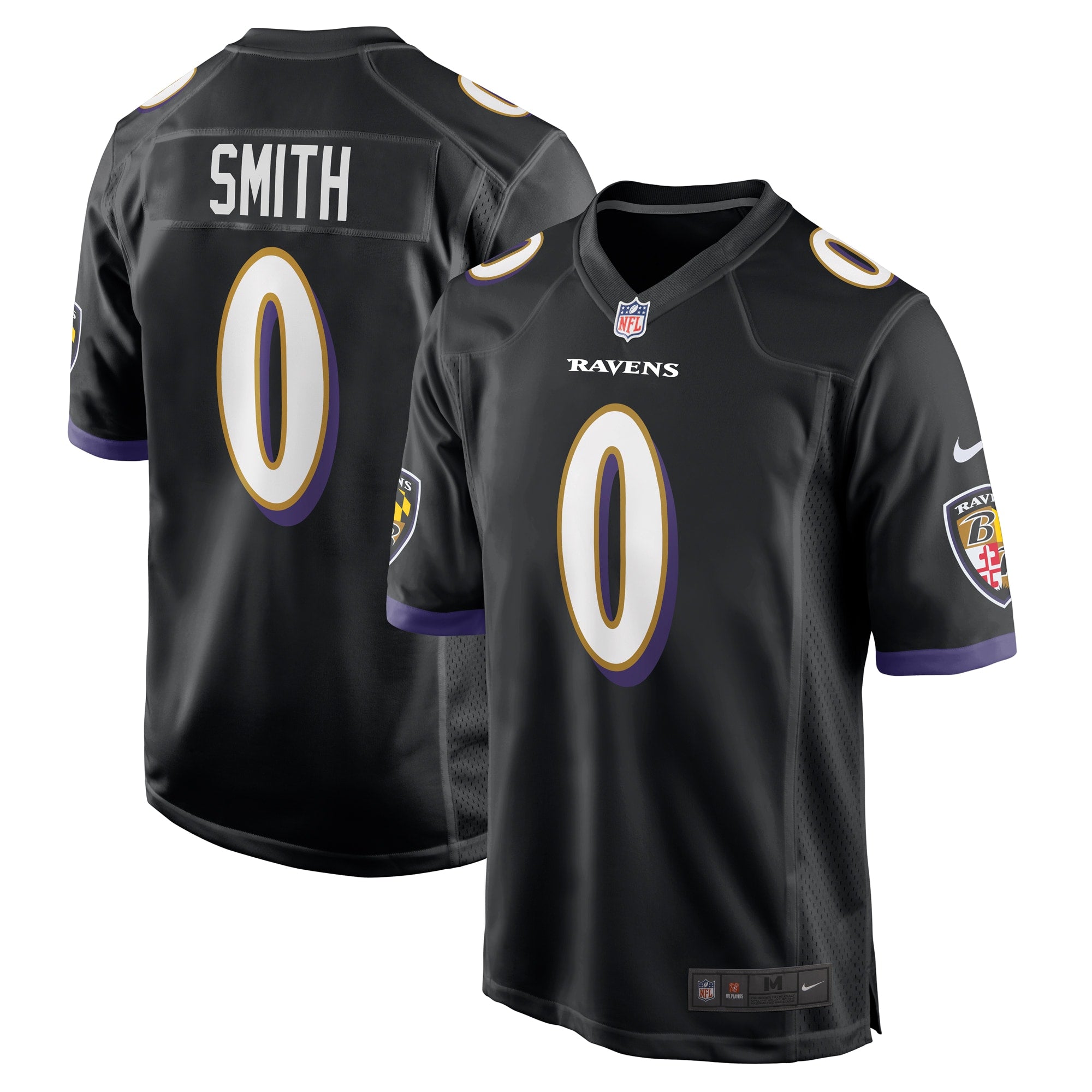 Roquan Smith Baltimore Ravens Nike  Game Jersey - White/Black/Purple