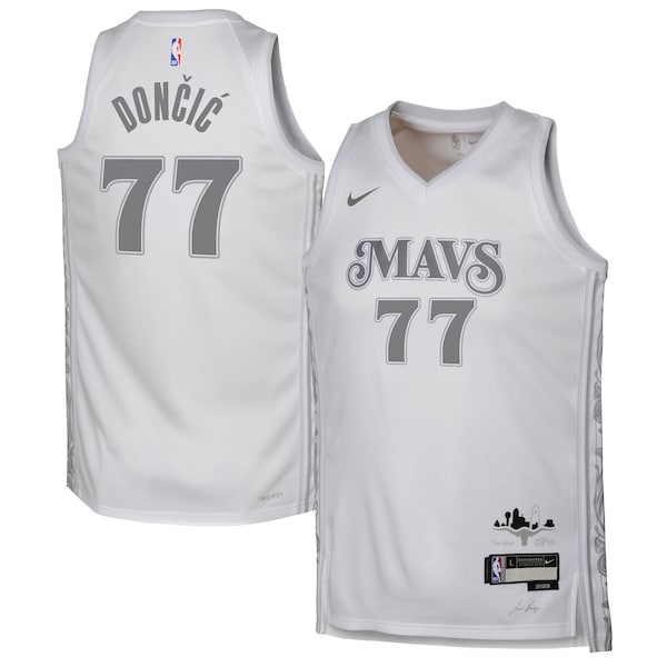 Luka Dončić Dallas Mavericks Nike Youth 2024/25 Swingman Player Jersey - City Edition - White