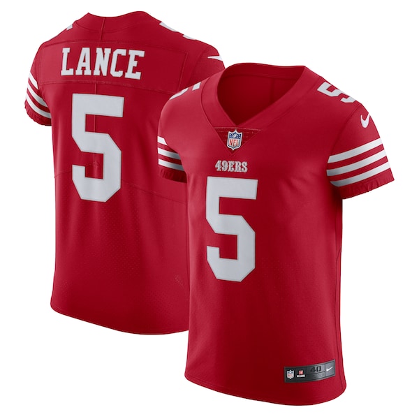 Trey Lance San Francisco 49ers Nike Vapor Elite Jersey - Scarlet/White