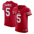 Trey Lance San Francisco 49ers Nike Vapor Elite Jersey - Scarlet/White