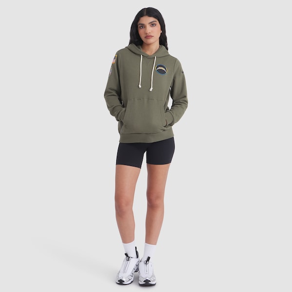 Los Angeles Chargers Nike Women's 2025 Salute to Service Sideline Standard Issue Dri-FIT Hoodie - Olive