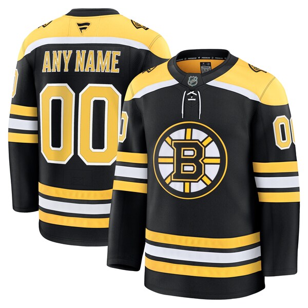 Boston Bruins  Home Premium Custom Jersey - Black/White