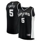 Stephon Castle San Antonio Spurs  2024 NBA Draft Fast Break Player Jersey - Icon Edition - Black