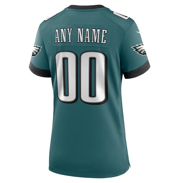 Philadelphia Eagles Nike Women's Super Bowl LIX Custom Game Jersey - Midnight Green