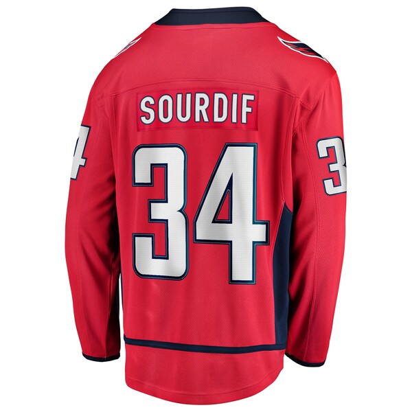 Justin Sourdif Washington Capitals  Home Breakaway Jersey - Red