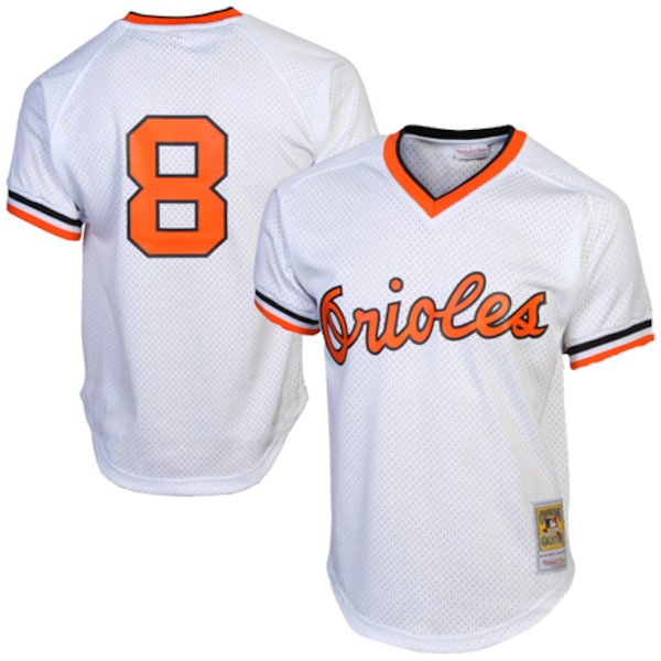 Cal Ripken Jr. Baltimore Orioles 1985 Authentic Cooperstown Collection Mesh Batting Practice Jersey - White